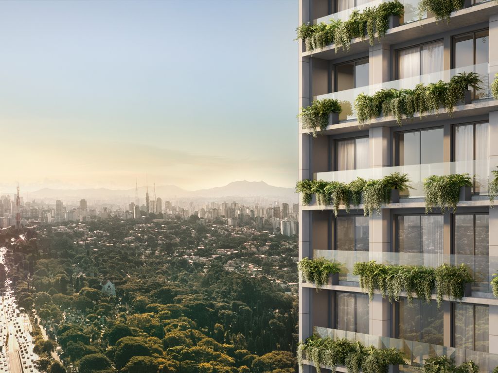 Com um terreno de quase 4.000 m², o Altitude Jardins por Artefacto ocupa uma quadra nobre entre a Alameda Jaú e a Rua da Consolação — um platô elevado, cercado de verde e com acesso privilegiado.