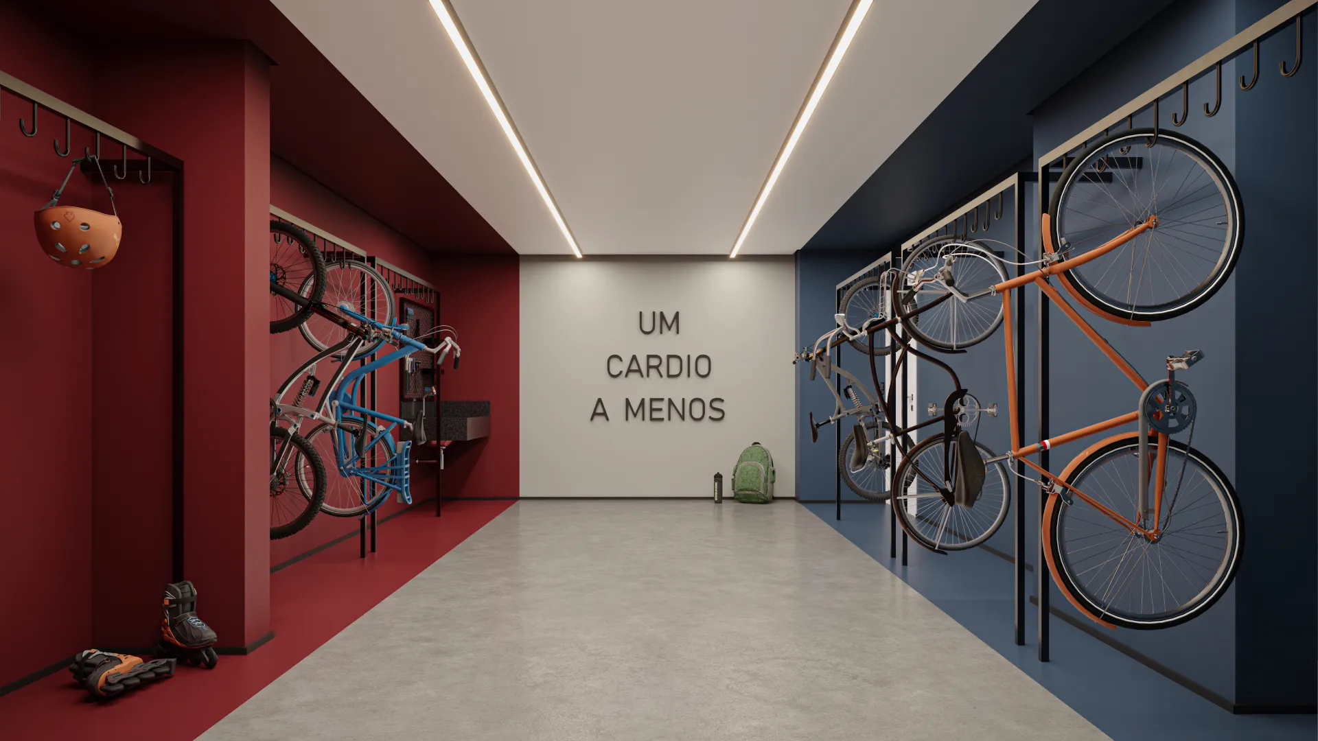 Perspectiva Ilustrada - Bicicletário