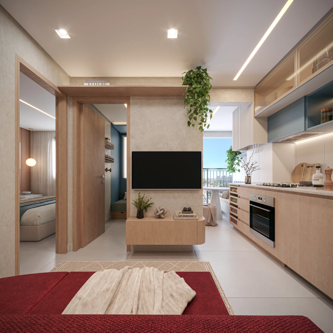 Perspectiva Ilustrada - Living Office