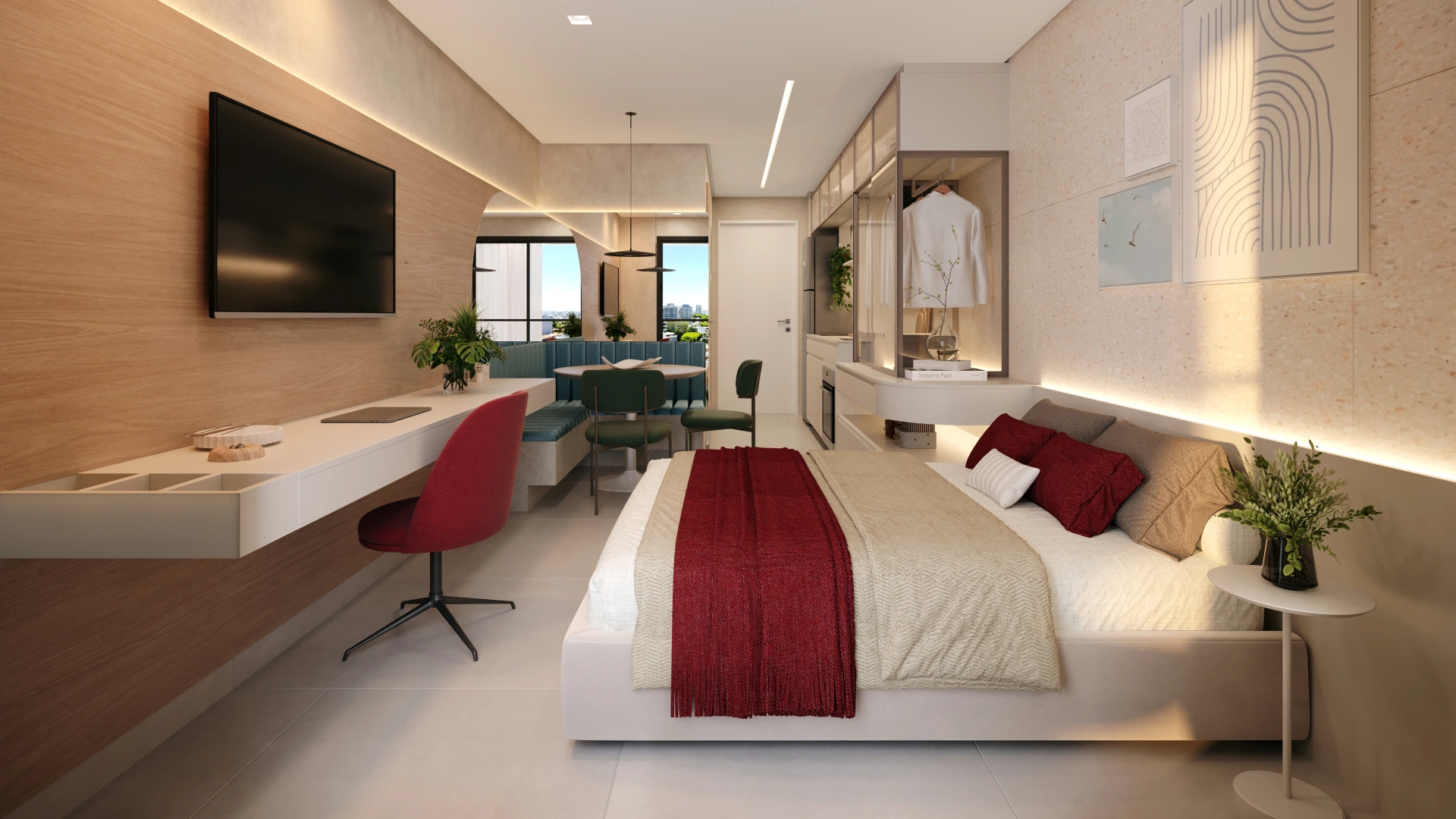Perspectiva Ilustrada - Living Studio